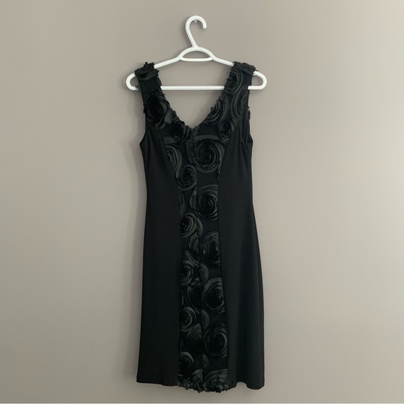NWT Laura Size 8 Black Floral Dress - Picture 4 of 12